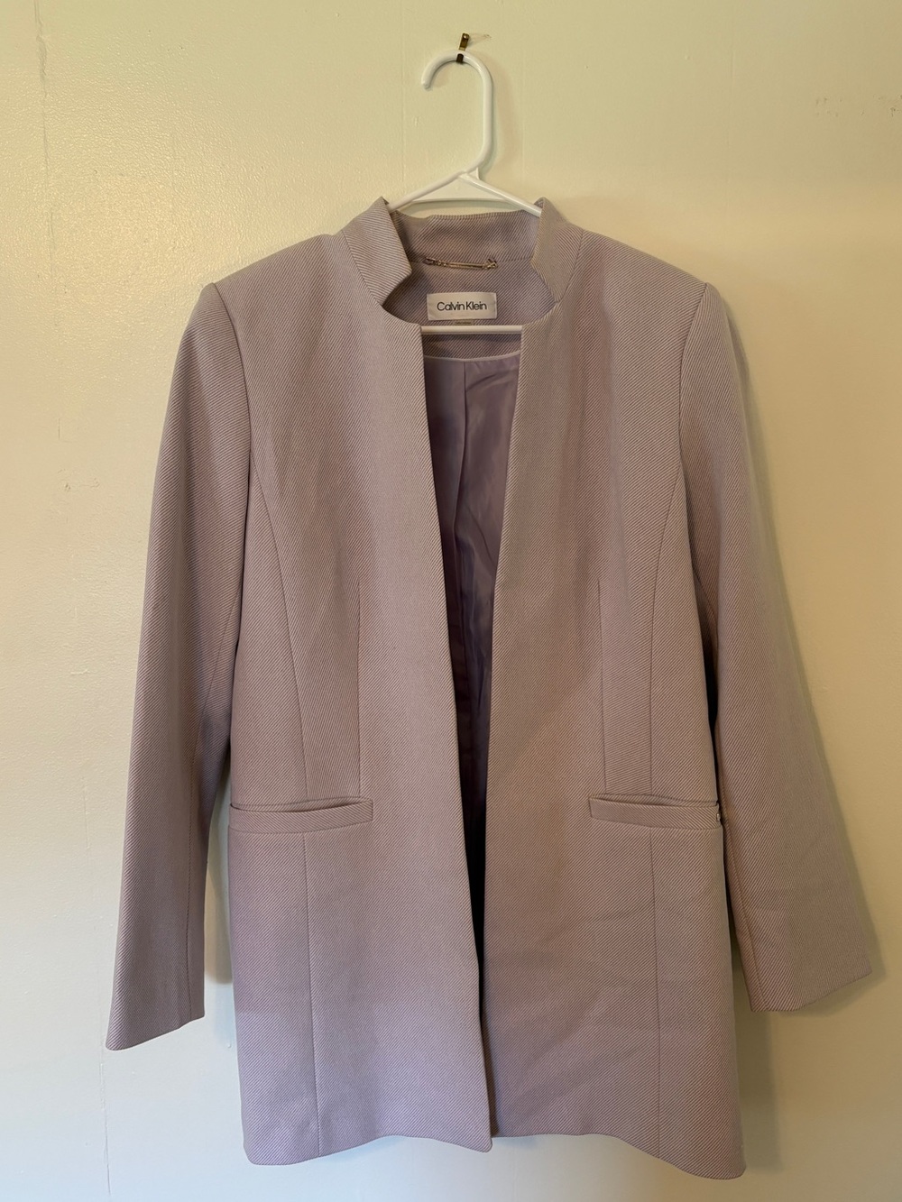 Lavender Herringbone Calvin Klein Jacket